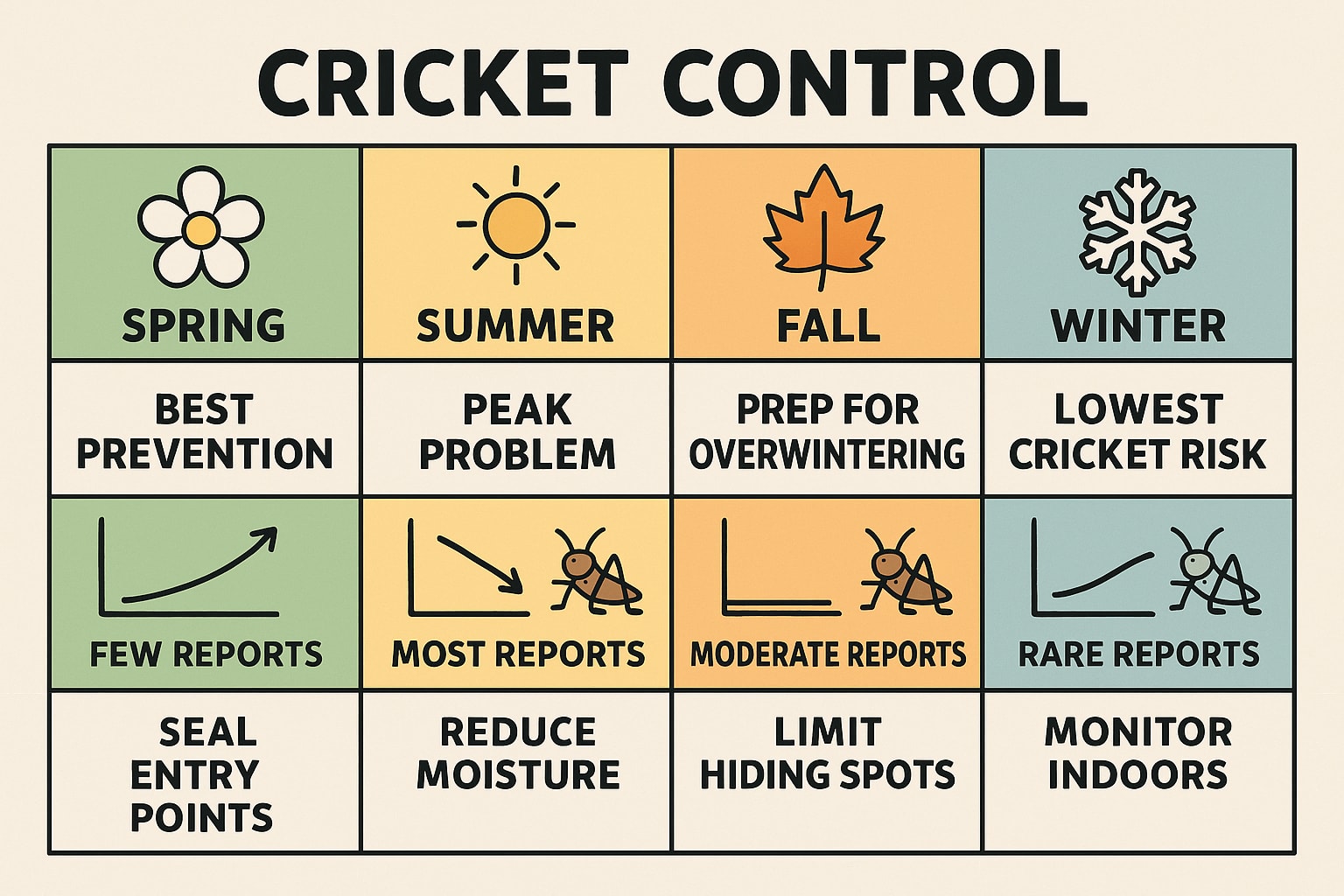 Milton's Cricket Season: When to Act for Best Results