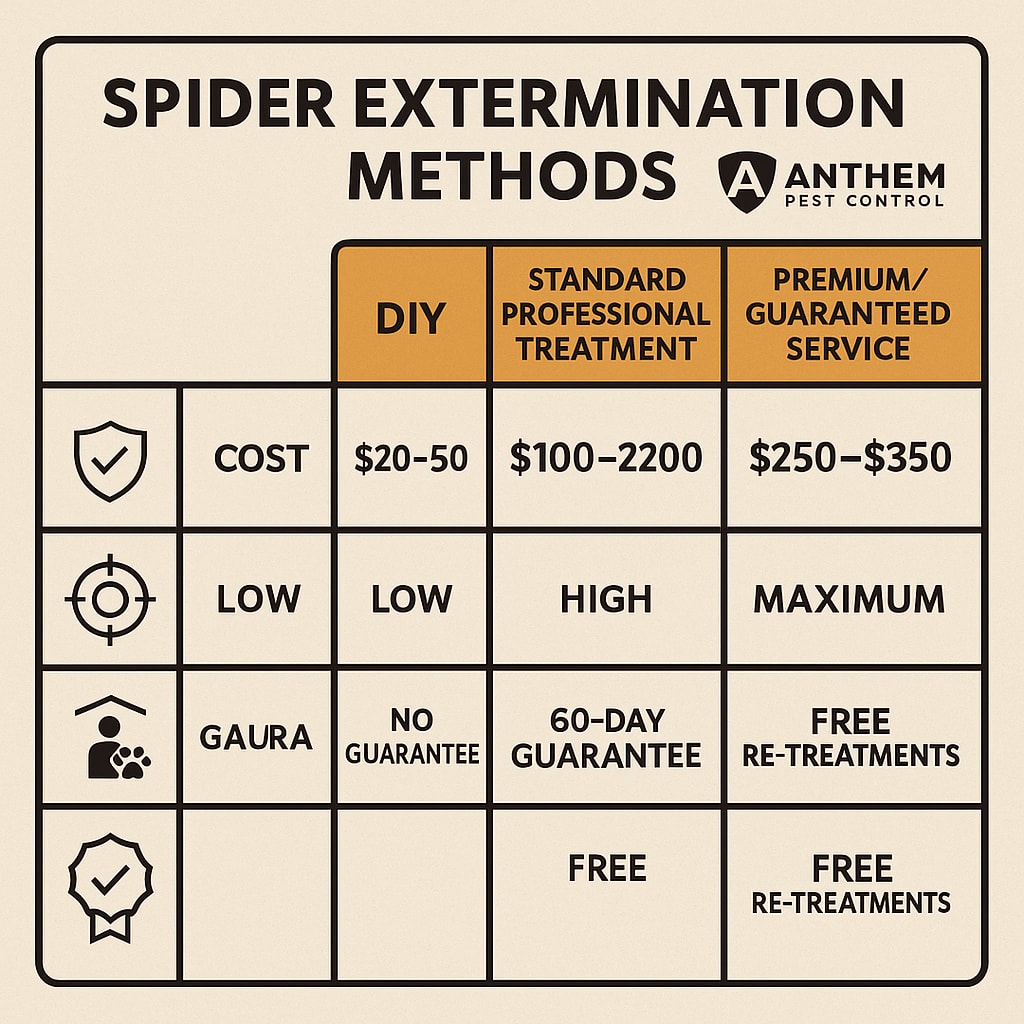 Fast Spider Exterminator Costs in Johns Creek