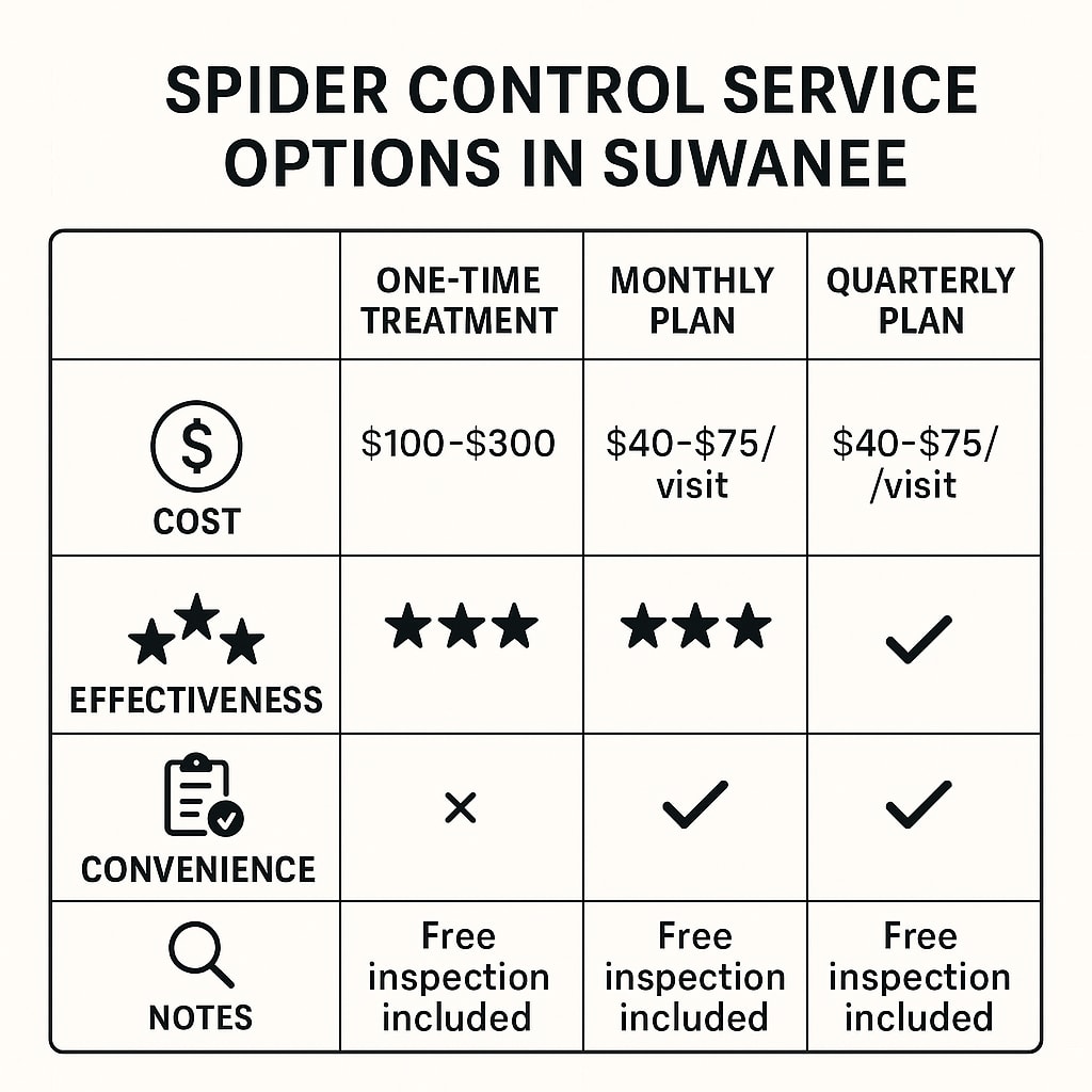 Spider control cost Suwanee GA