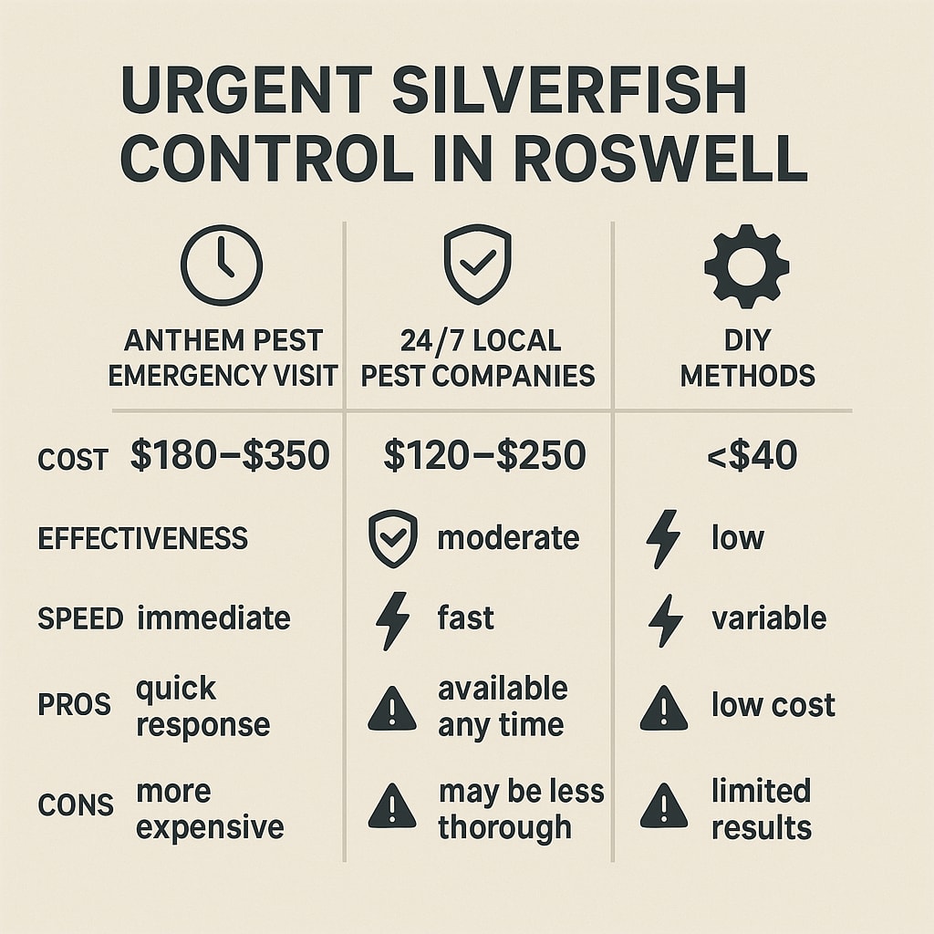 Cost of Emergency Silverfish Control Roswell, Georgia