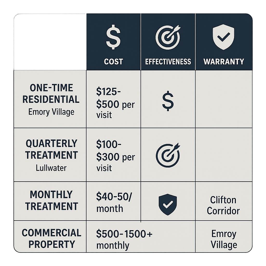Cockroach Control Cost Druid Hills GA