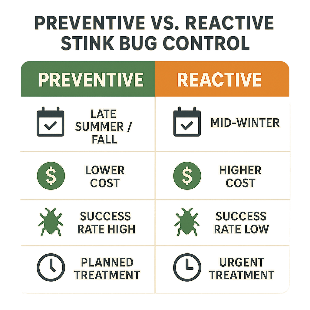 Best time of year to prevent stink bug infestations