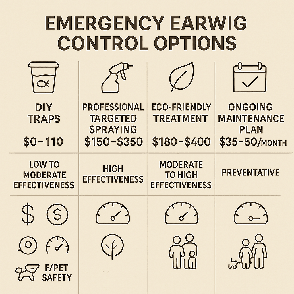 Cost of Emergency Earwig Control Milton