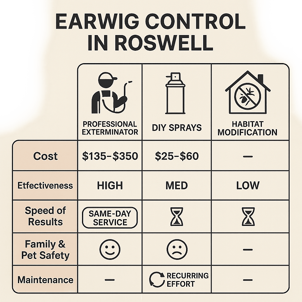 Cost of Earwig Exterminator Roswell, GA