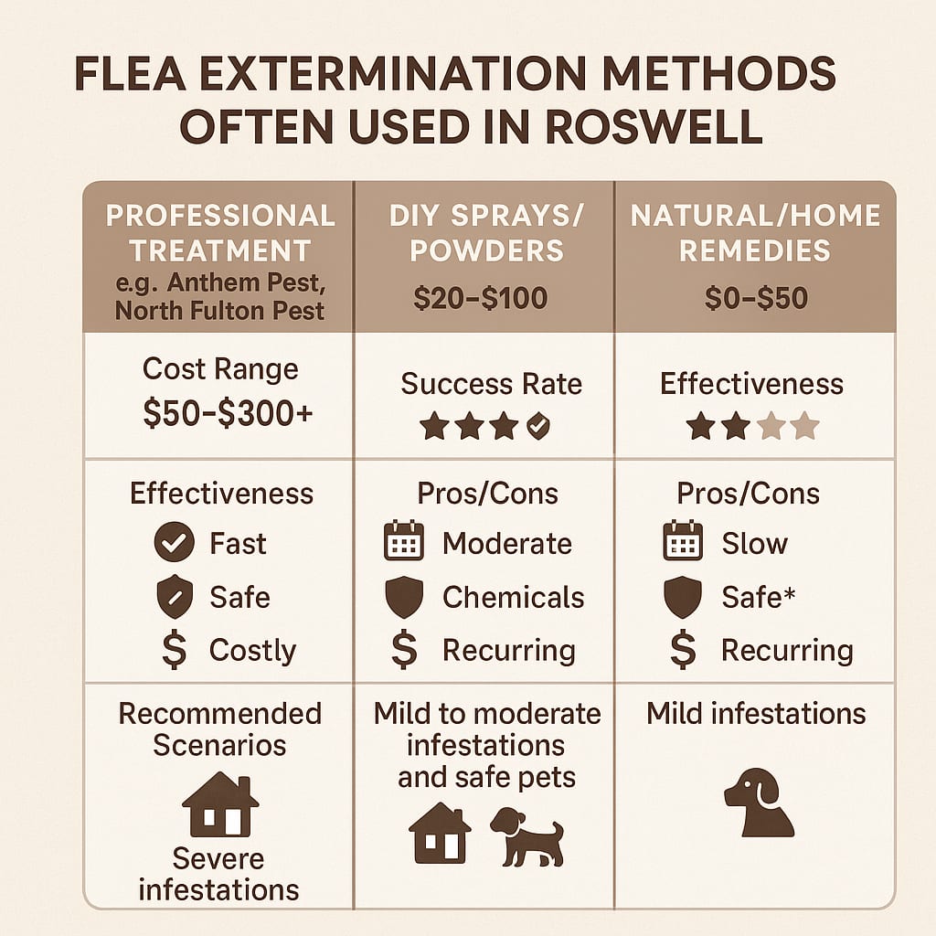 Cost of flea exterminator Roswell GA