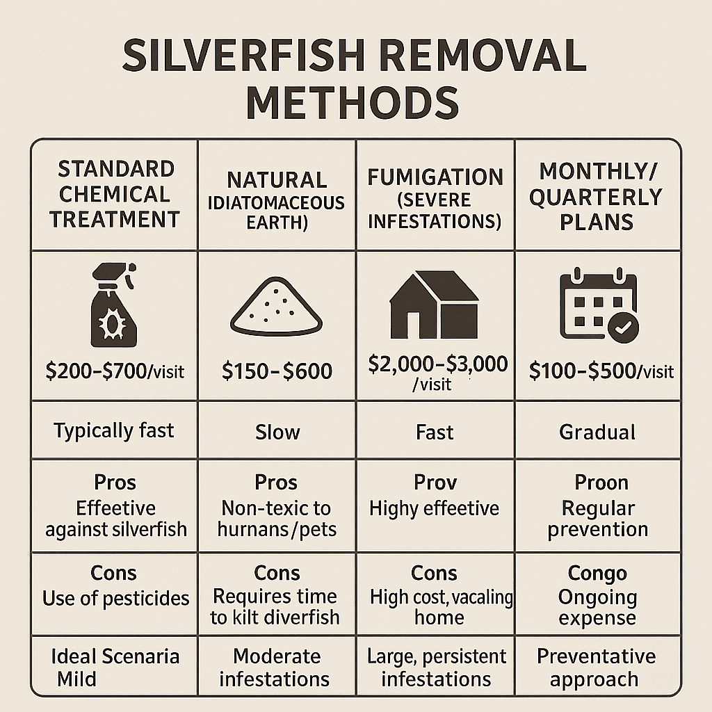 Silverfish control cost Brookhaven, GA