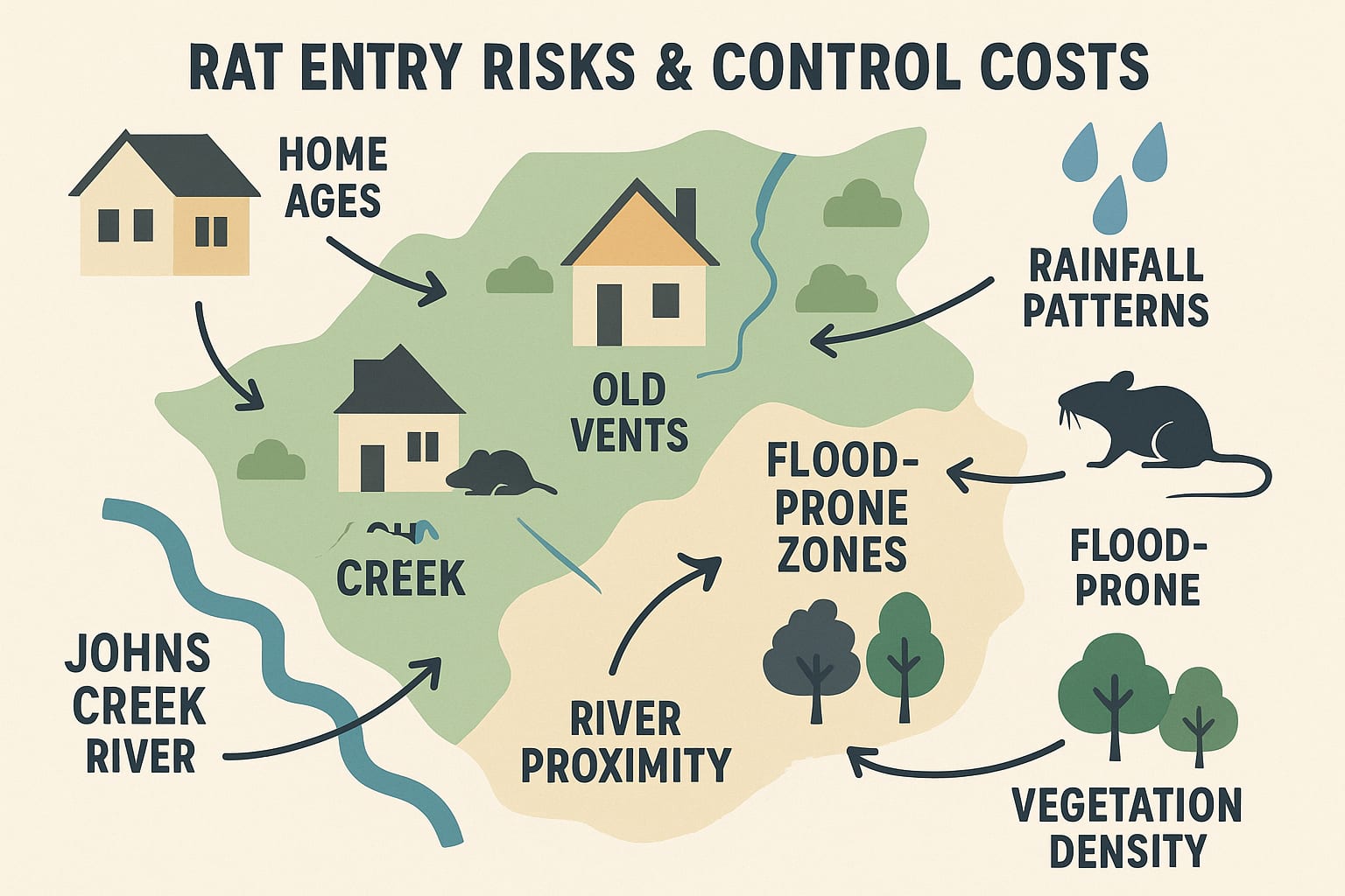 Rat entry risks & control costs | Rat exterminator Johns Creek