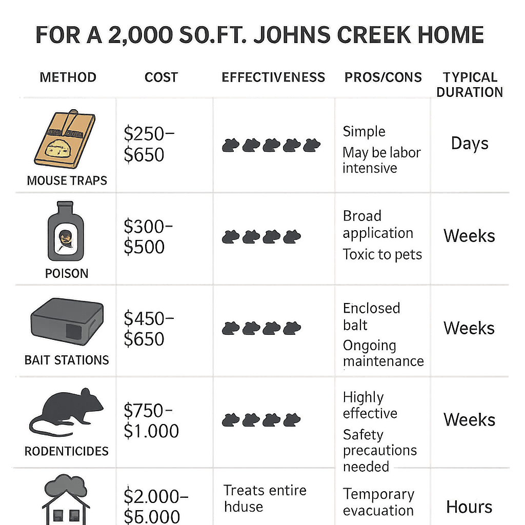 mouse control cost in Johns Creek
