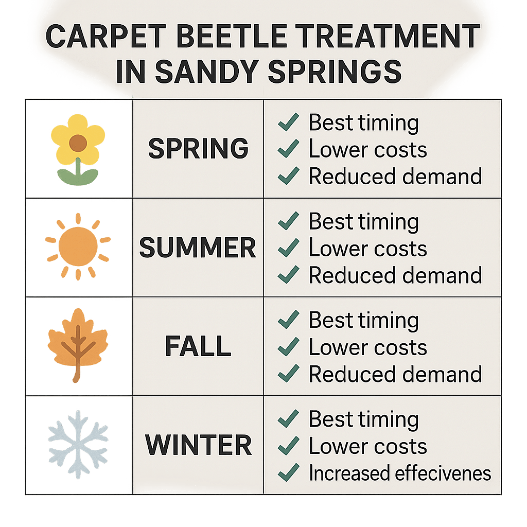 Timing Right for Carpet Beetle Control in Sandy Springs