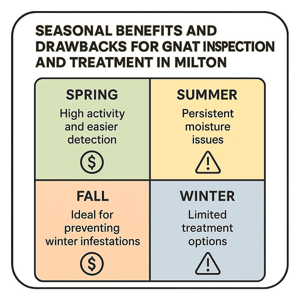 Seasonal benefits and drawbacks for gnat inspection and transparent in Milton 