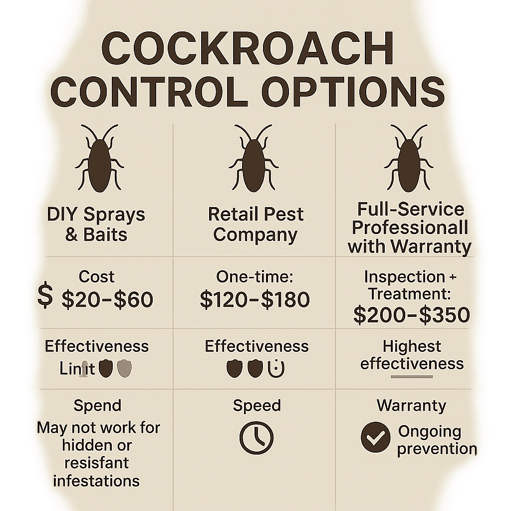 Cost of cockroach inspection Alpharetta