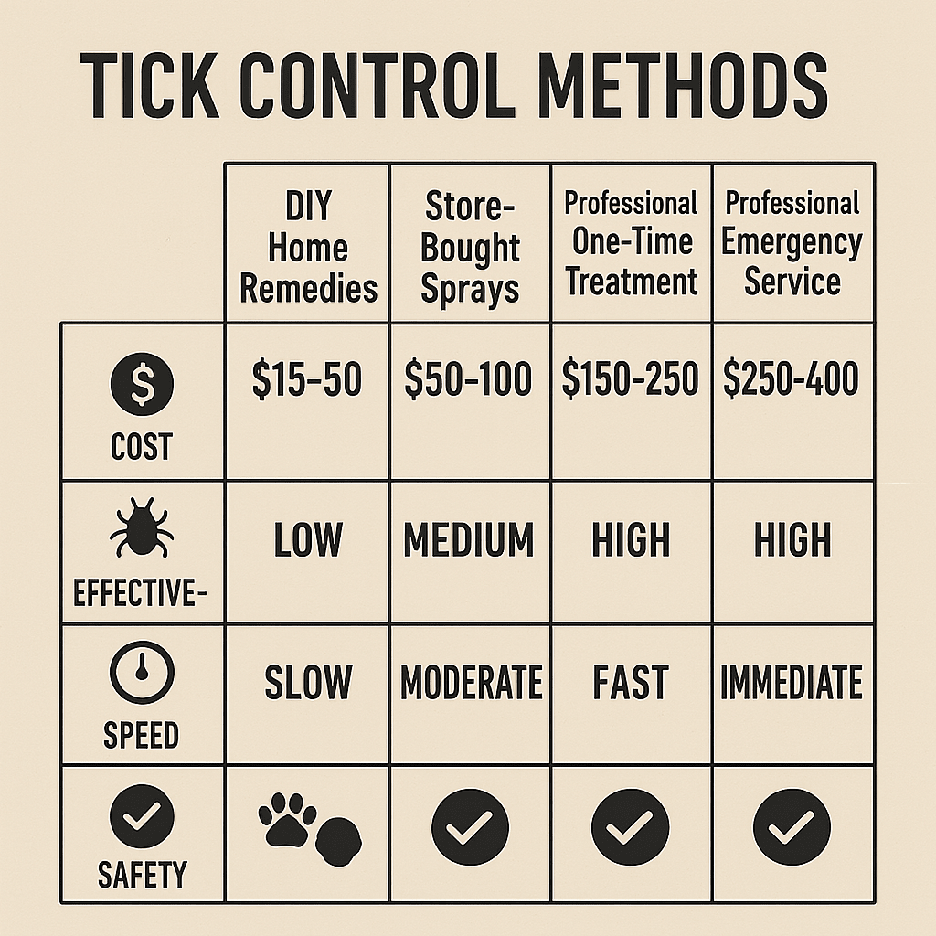 Cost of Emergency Tick Control in Johns Creek