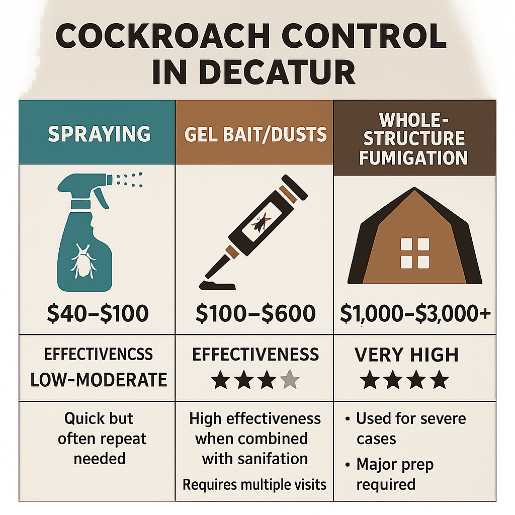 Price of Cockroach Control Decatur GA