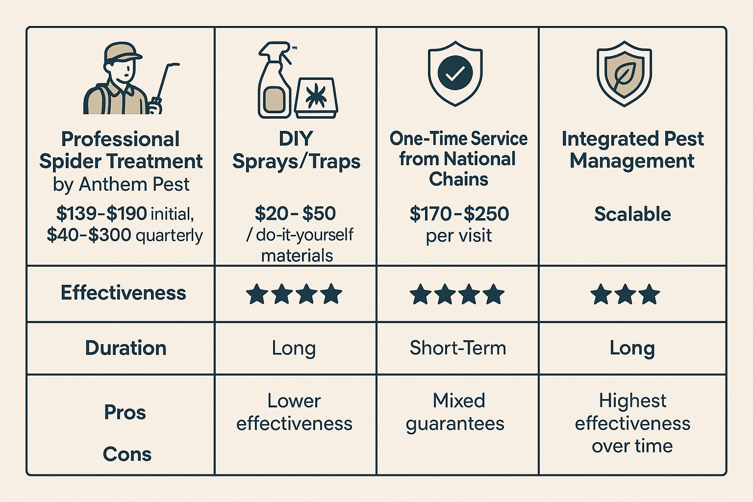 Cost of spider control Alpharetta Georgia