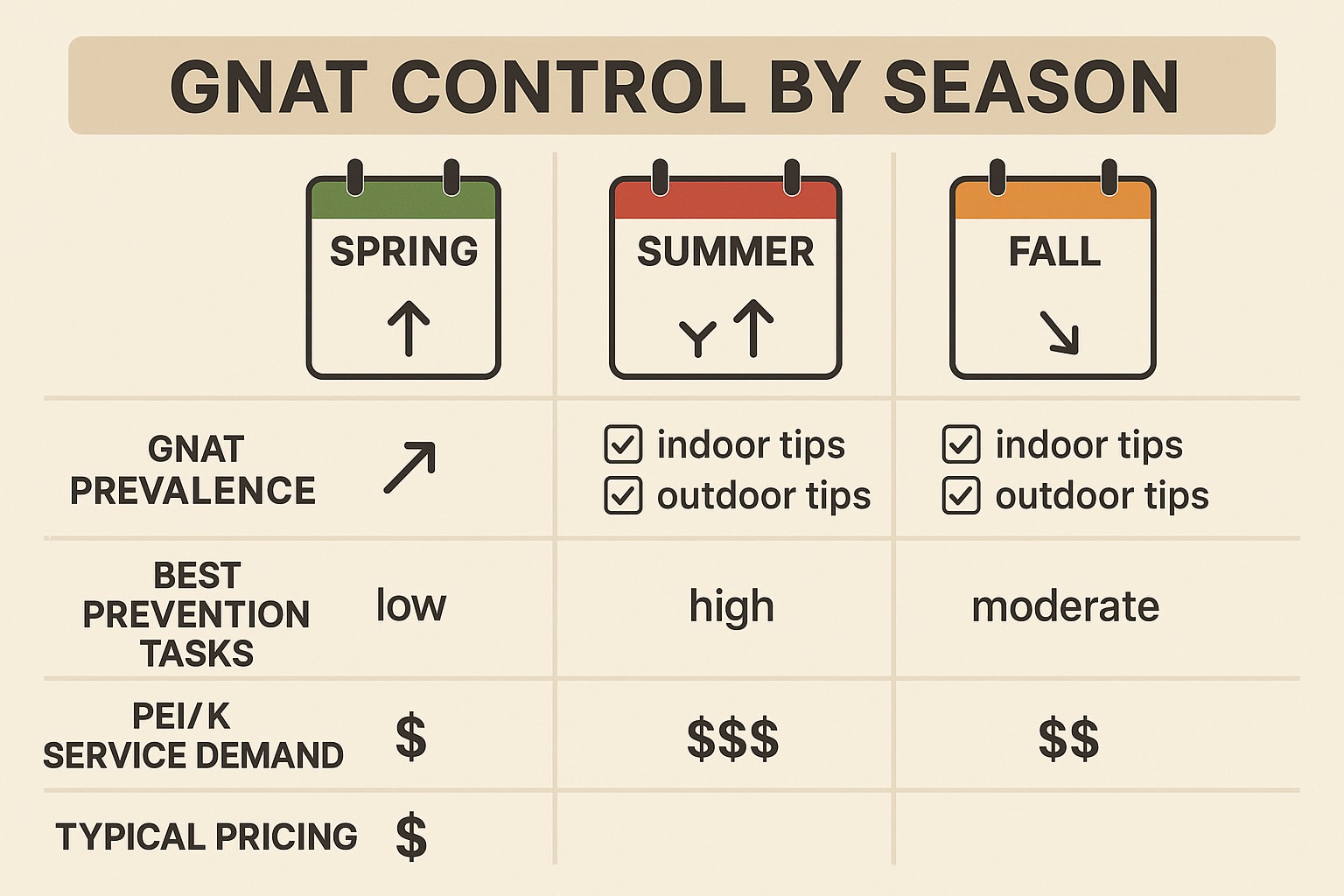 Seasonal timing for gnat control in Roswell, GA