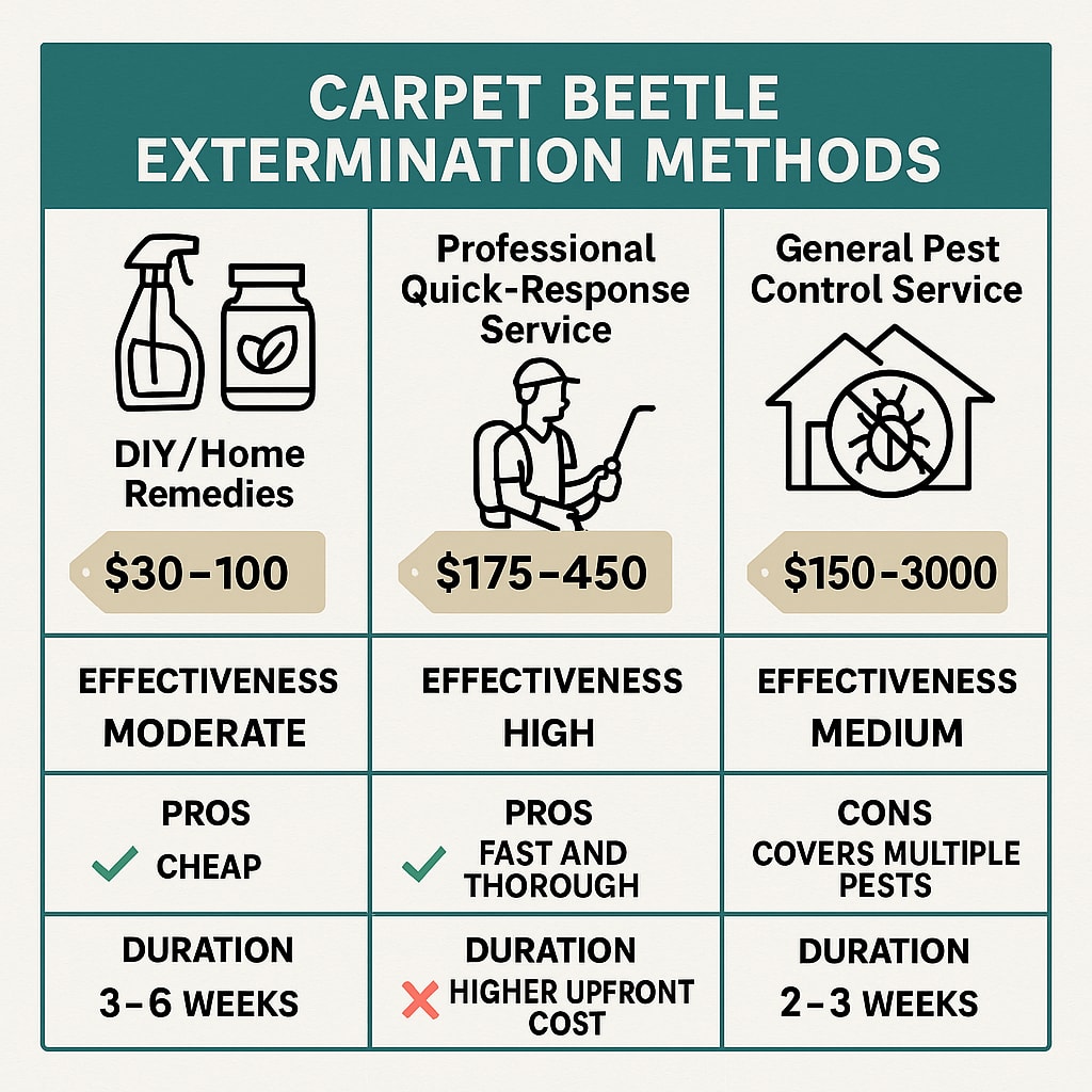 Costs of Carpet Beetle Exterminator Roswell, GA