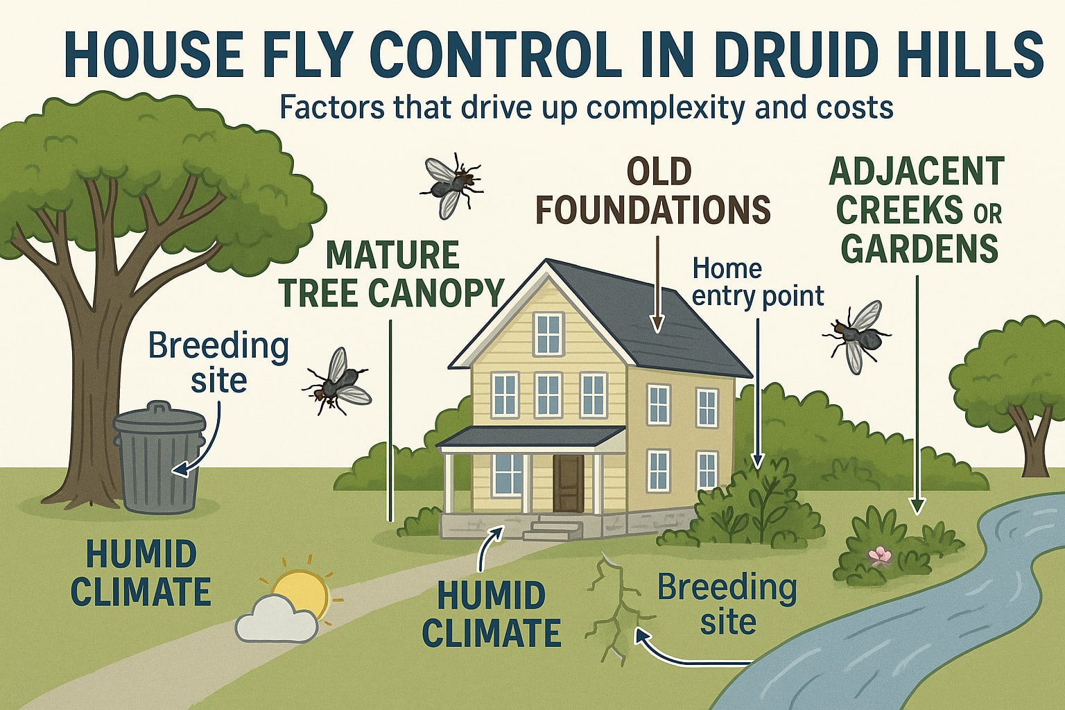 Keep House Flies Out and Cut Pest Costs in Druid Hills