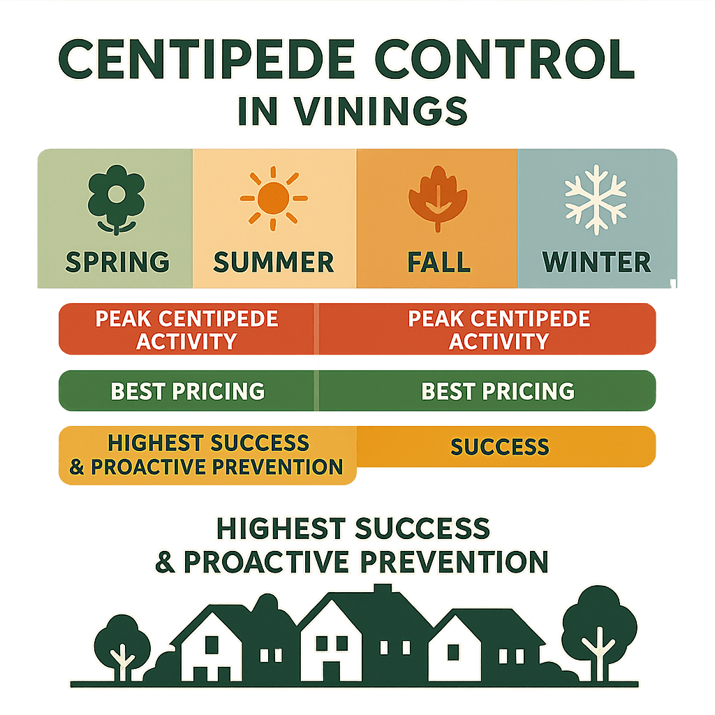 Best Time to Schedule Centipede Control in Vinings