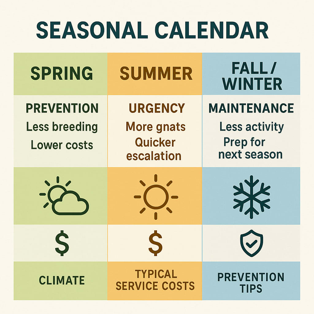 Seasonal calendar in Milton