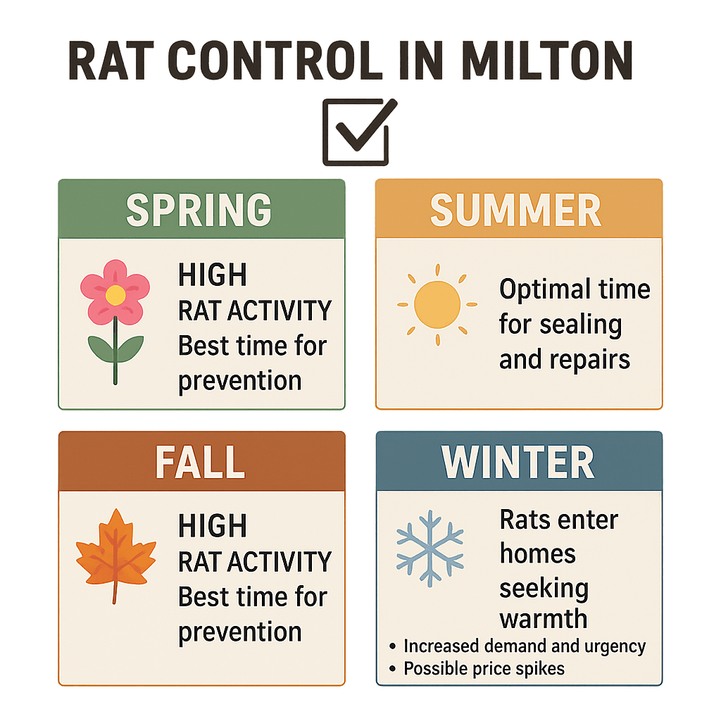 Scheduling Rat Control at the Right Time in Milton