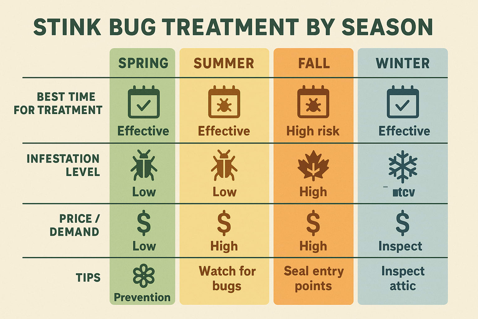 Seasonal timing for Stink Bug Control in Peachtree City GA