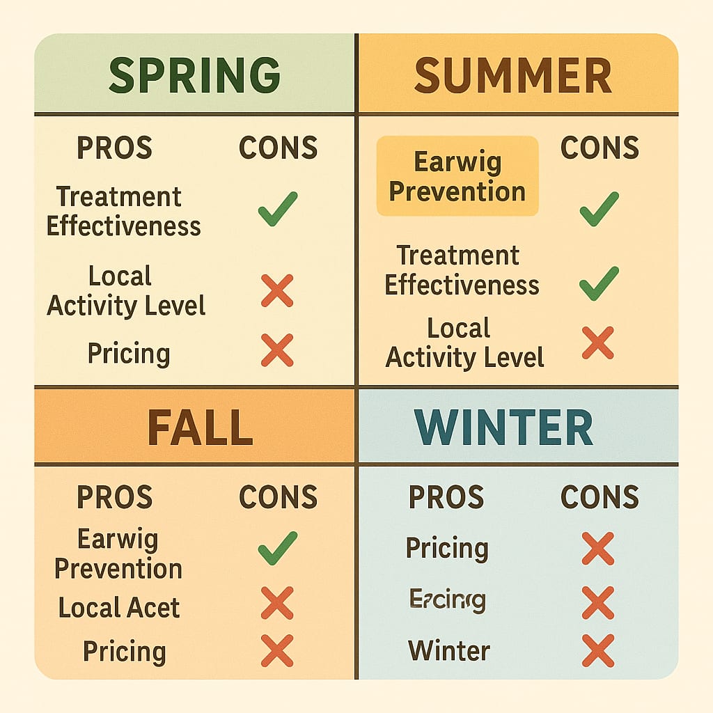 Best time of year for earwig control in Peachtree City homes