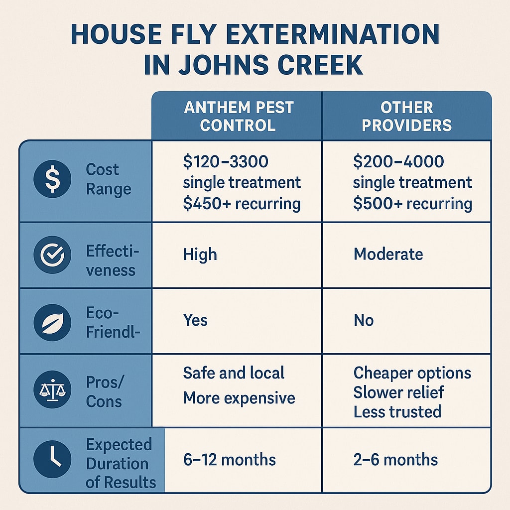 Price of House Fly Exterminator Johns Creek GA