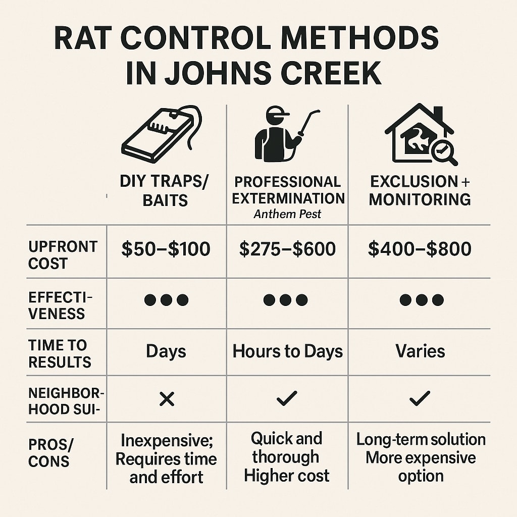 Rat Control methods in Johns Creek