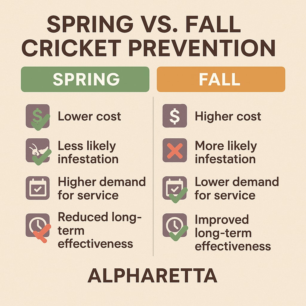 Technician performing cricket control Alpharetta home