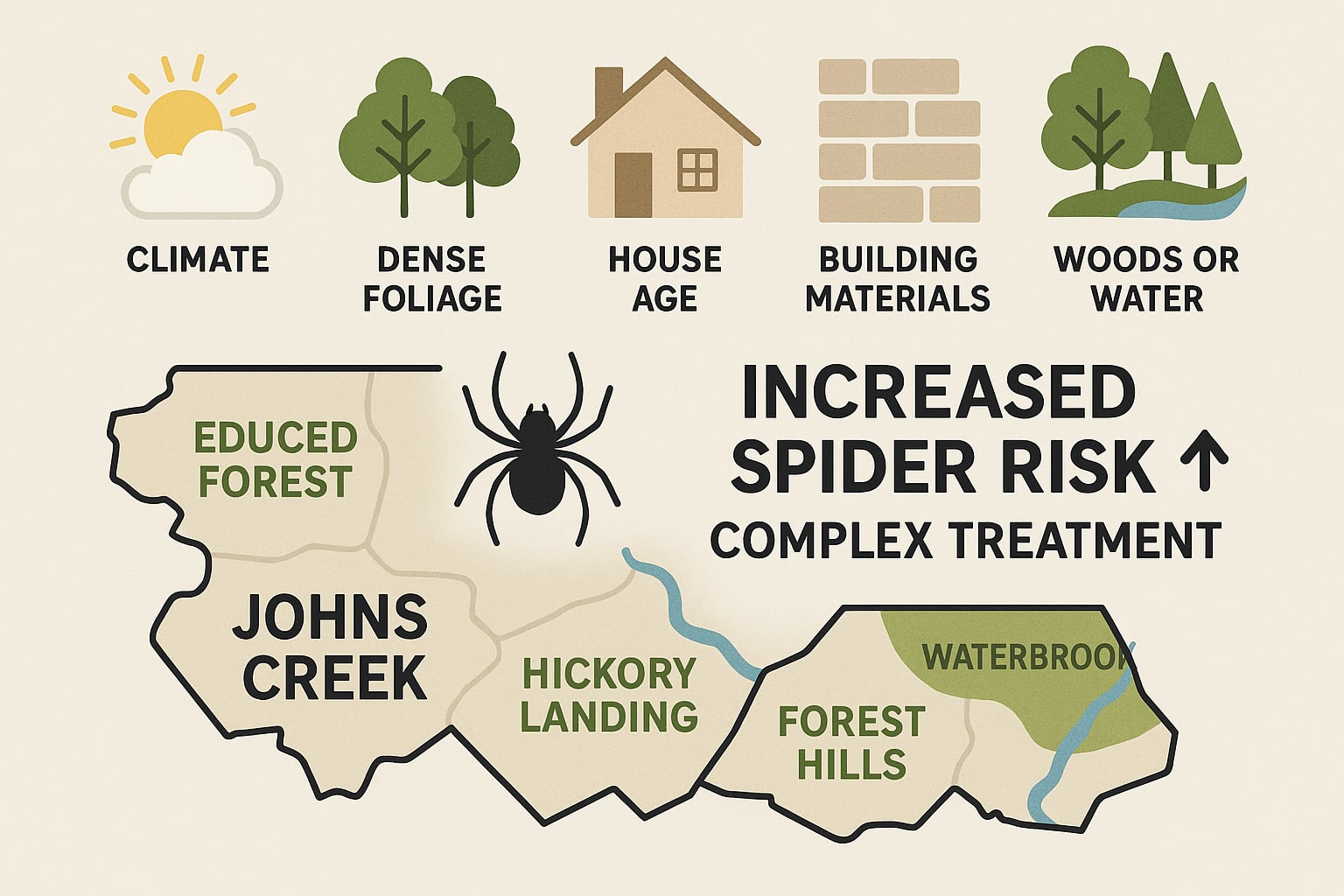 Increased spider risk complex treatment 