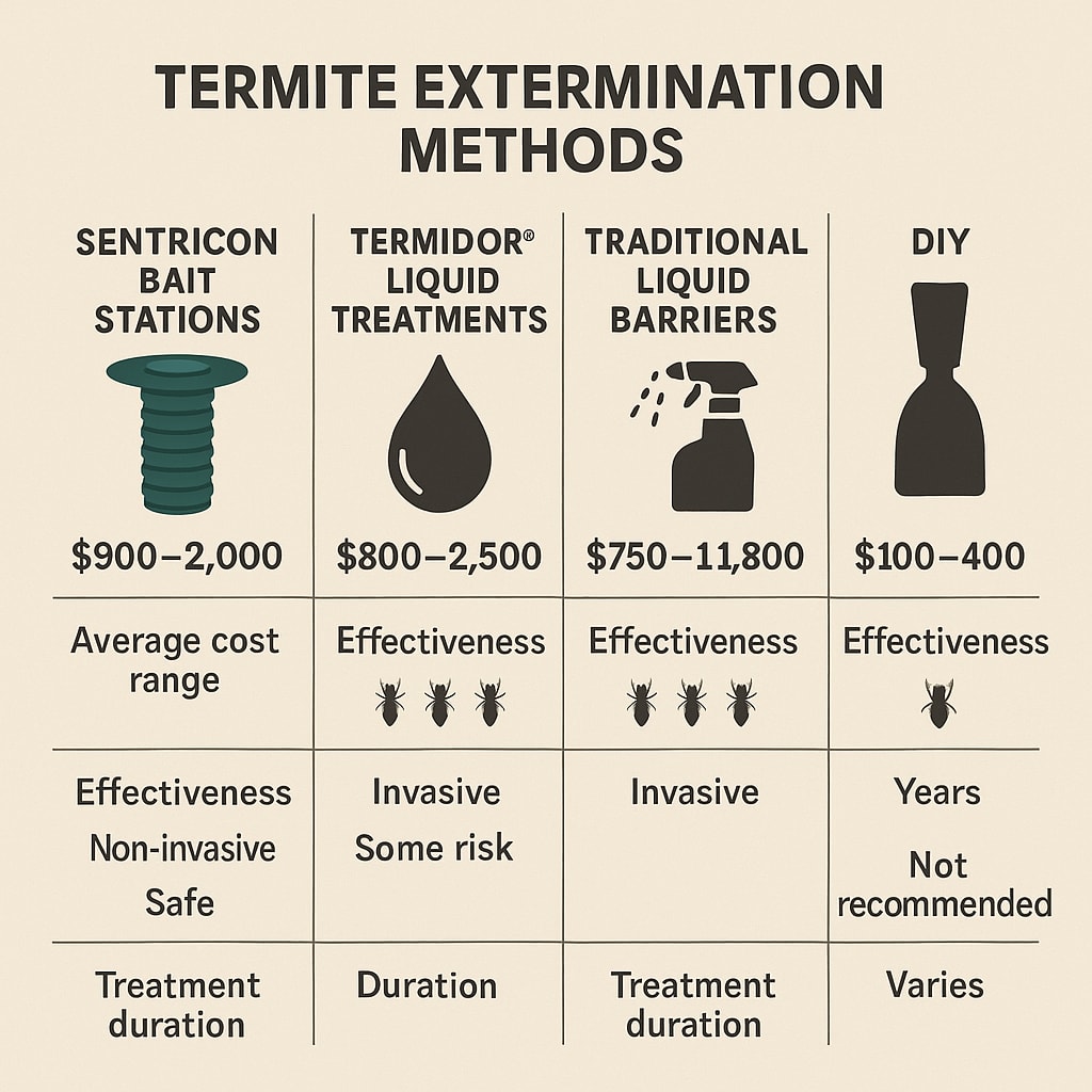 Termite exterminator methods in Johns Creek