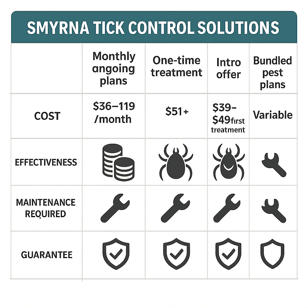 Tick control cost Smyrna, Georgia