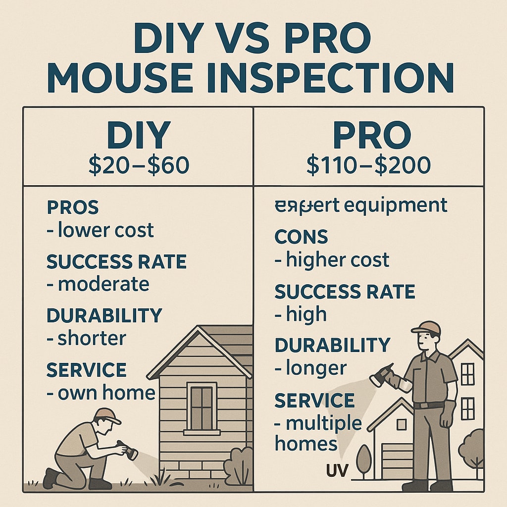 Diy vs pro mouse inspection Johns Creek
