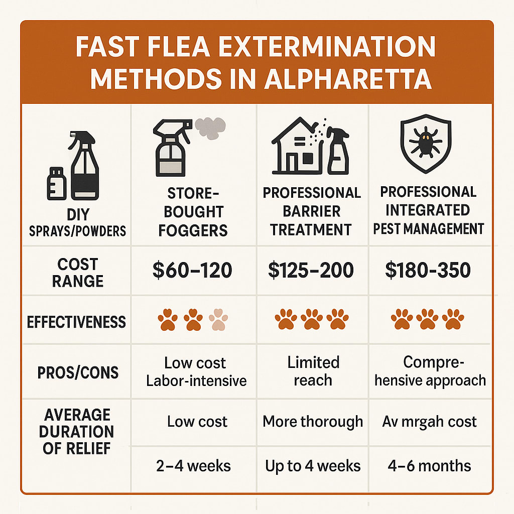 Cost of fast flea exterminator Alpharetta GA