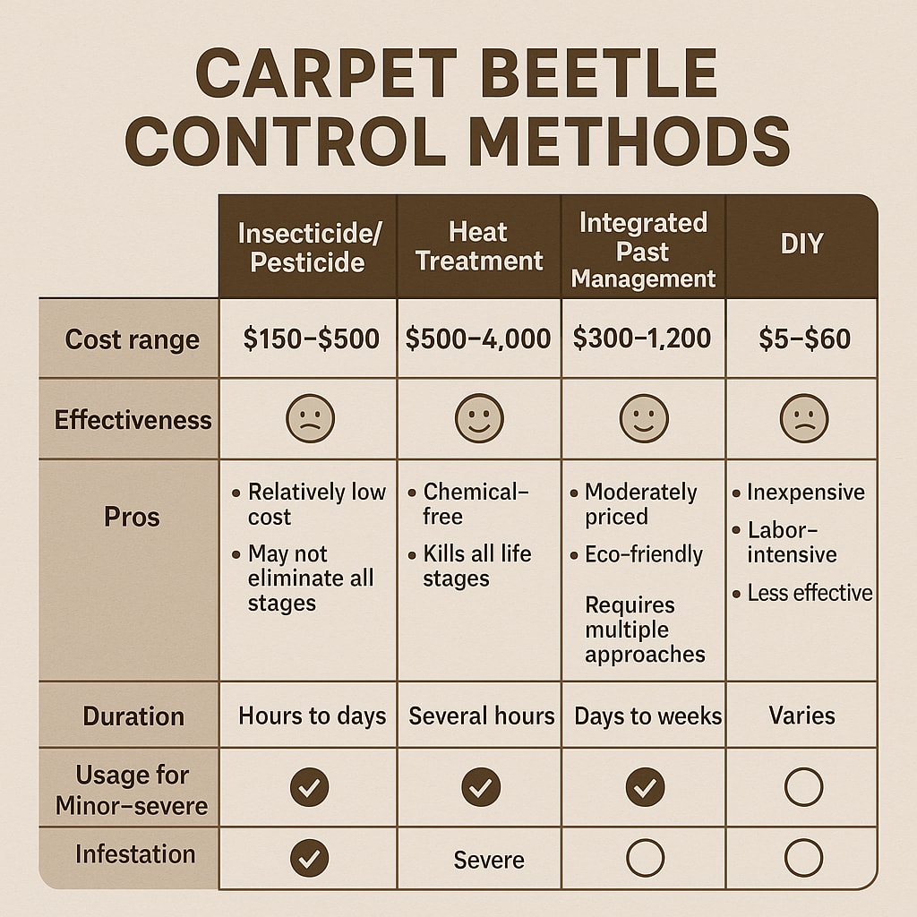 Cost of carpet beetle control Vinings, Georgia