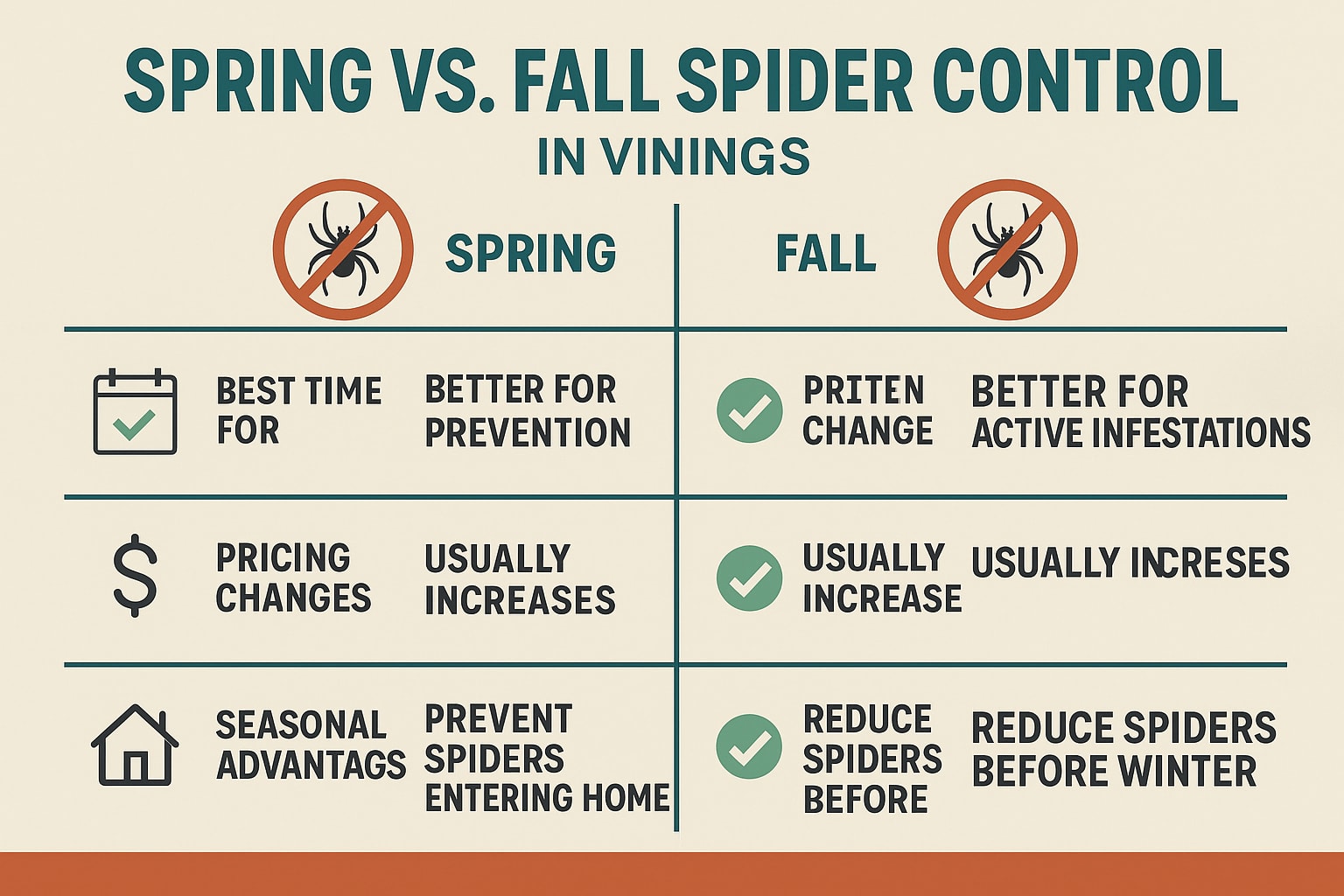 Best time of year for spider control in Vinings