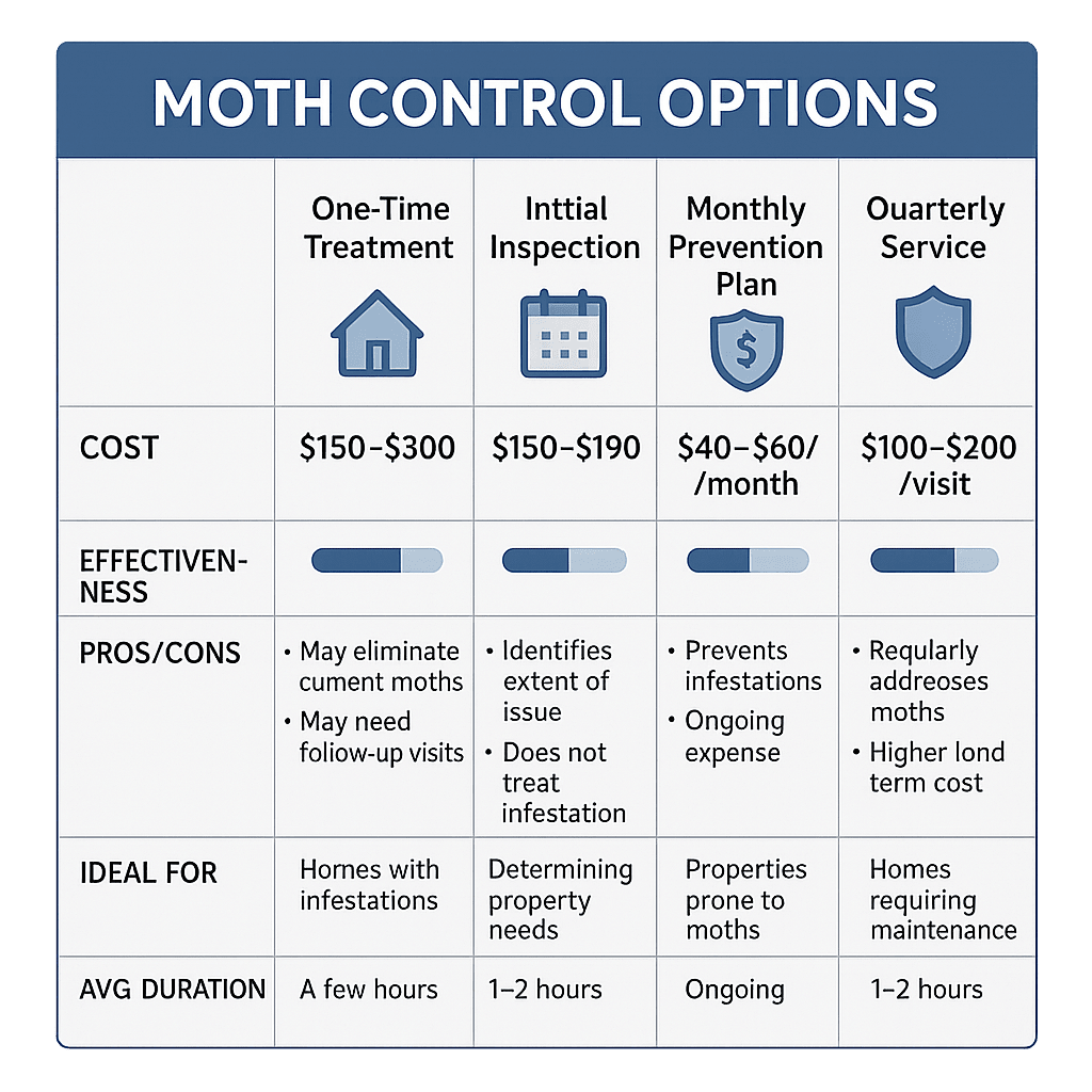 Moth control cost Druid Hills, GA