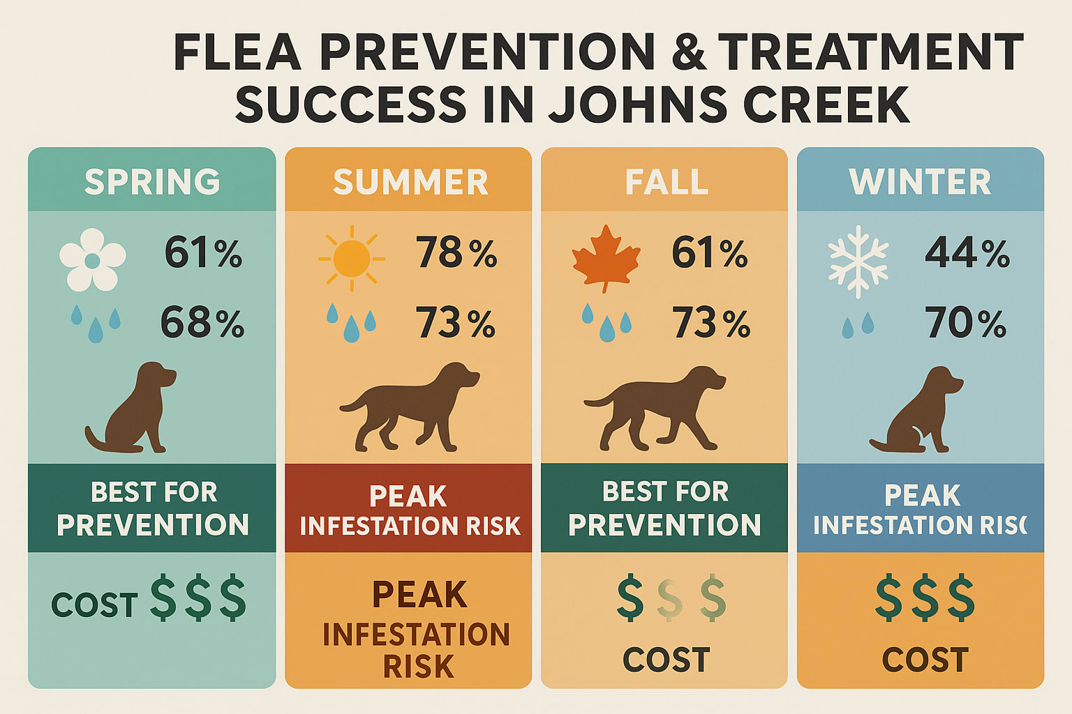 Flea prevention & treatment success in Johns Creek