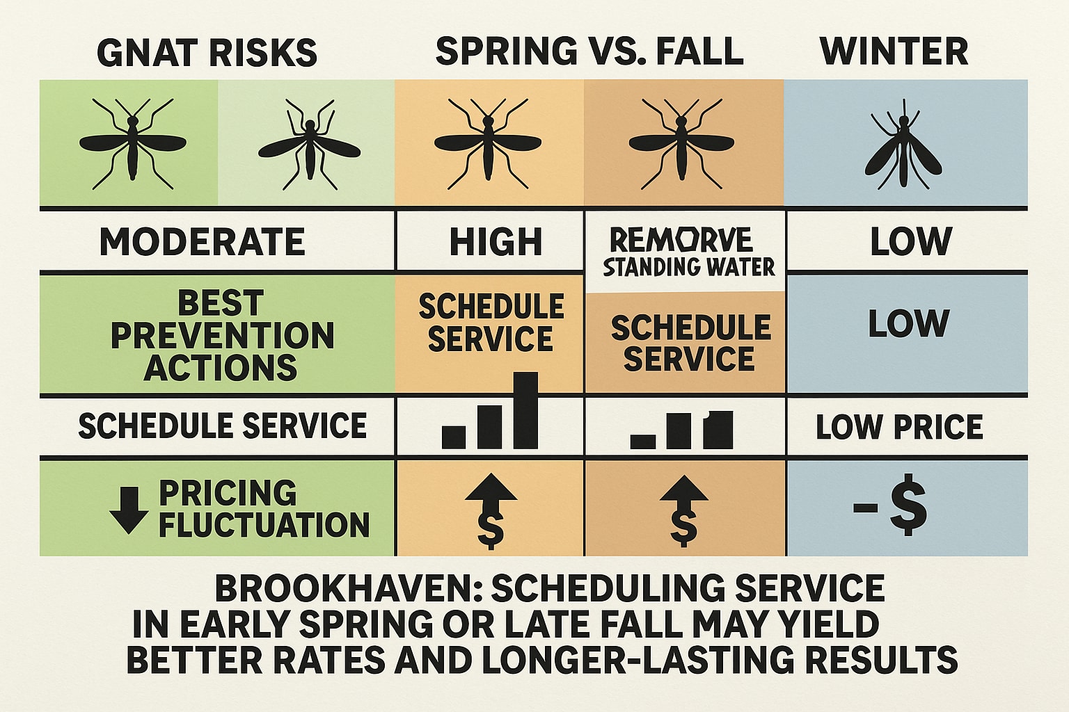 Timing Matters When Tackling Gnats in Brookhaven
