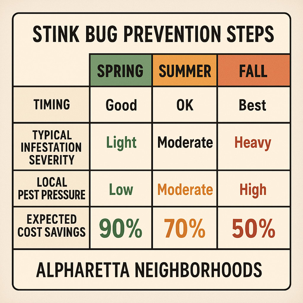 Stink bug prevention steps in alpharetta