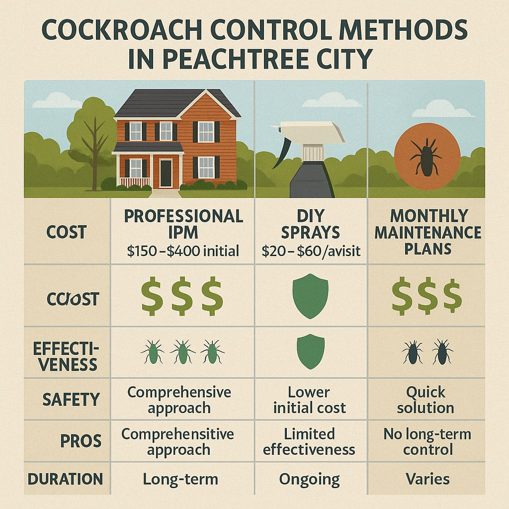 Price of Top Rated Cockroach Control Peachtree City, Georgia