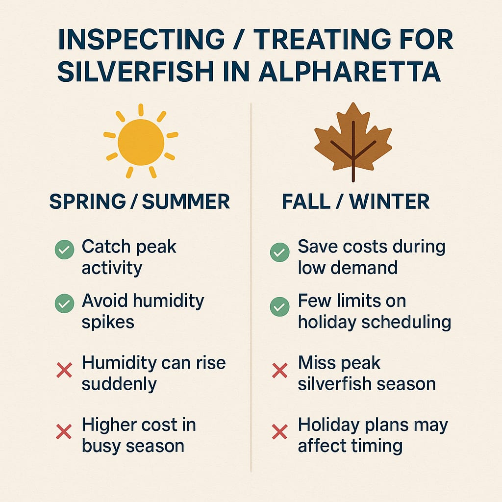 Timing Your Silverfish Inspection in Alpharetta Matters