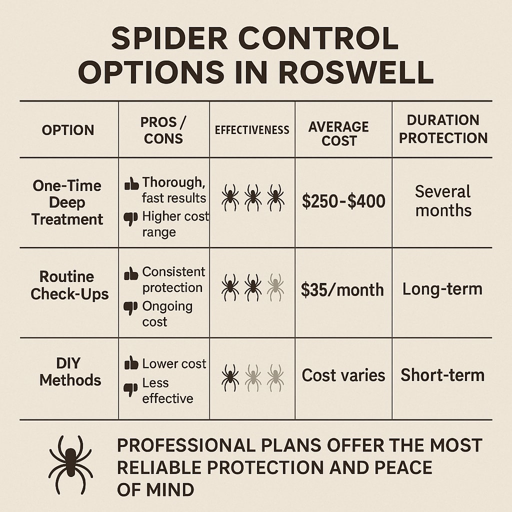 Cost of top rated spider control Roswell Georgia
