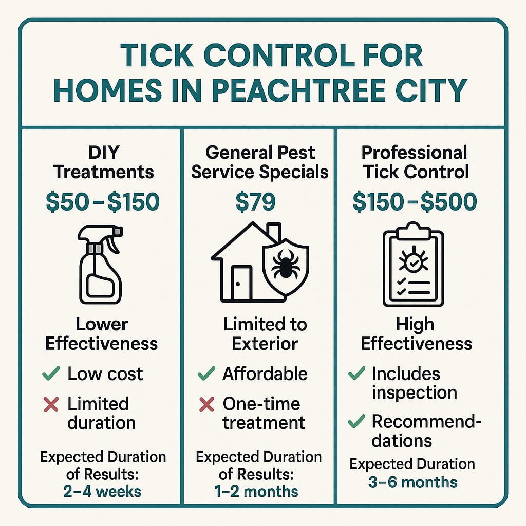 Tick control cost Peachtree City GA