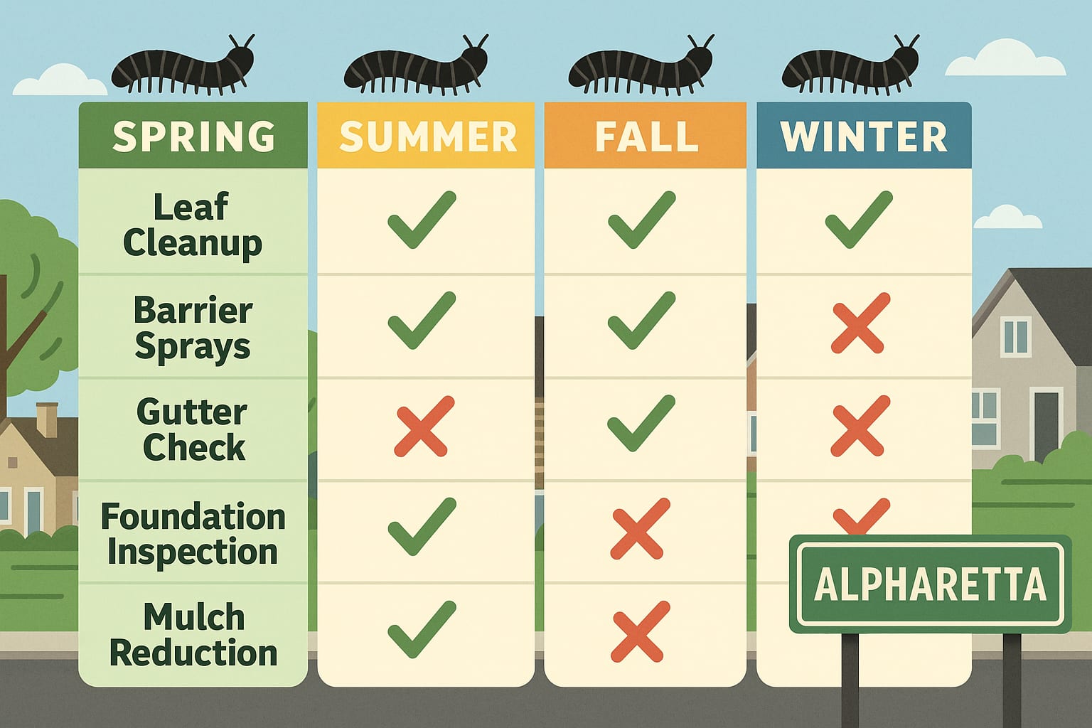 Timing Matters for Millipede Control in Alpharetta