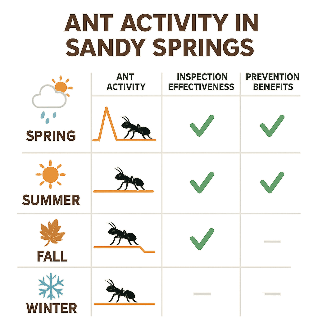 Best Time for Ant Inspections in Sandy Springs