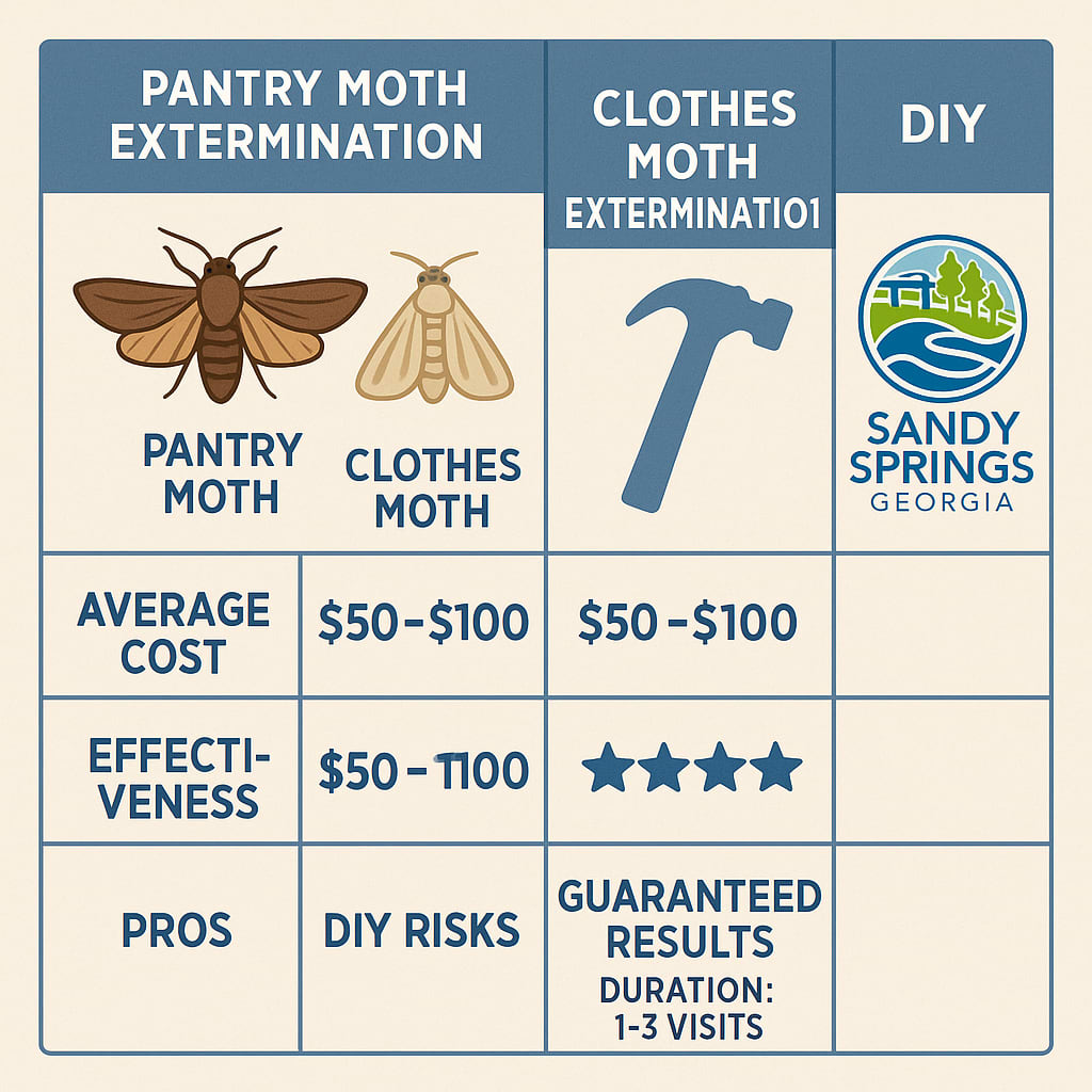 Cost of moth exterminator Sandy Springs GA
