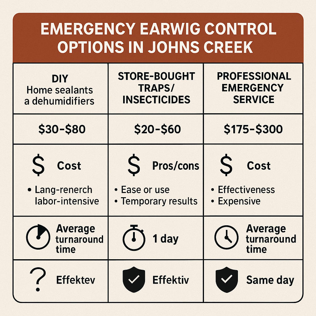 Emergency Earwig Control Cost in Johns Creek