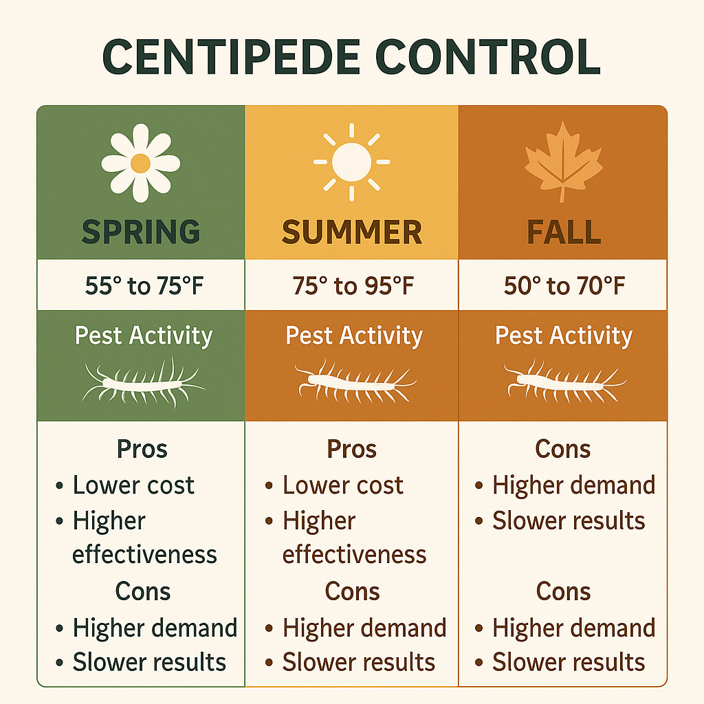 Best time for Roswell homeowners to schedule centipede control