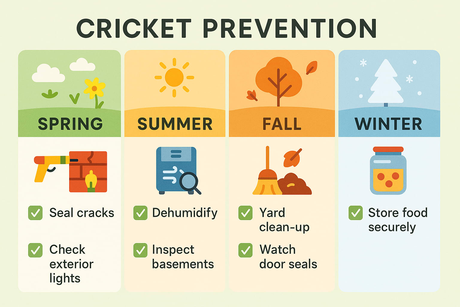 Local cricket exterminator treating Sandy Springs home before peak season
